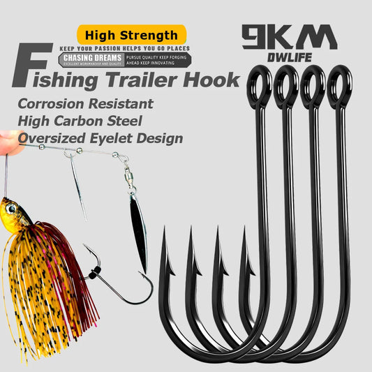 Fishing Trailer Hook 50-200pcs Fishing Hook for Short Strikes Pair with Spinnerbait Buzzbait Jig Head