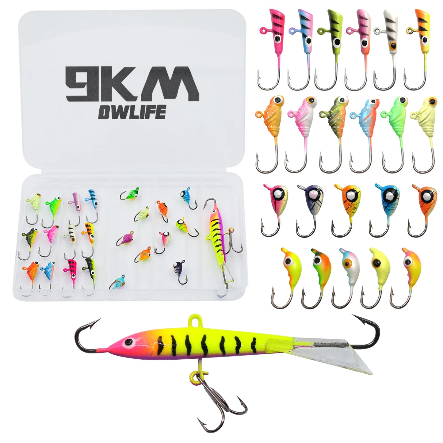 Ice Fishing Jig Set 20-28pcs Ice Fishing Lures