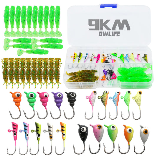 Ice Fishing Jigs and Lures Kit Jig Heads Hook