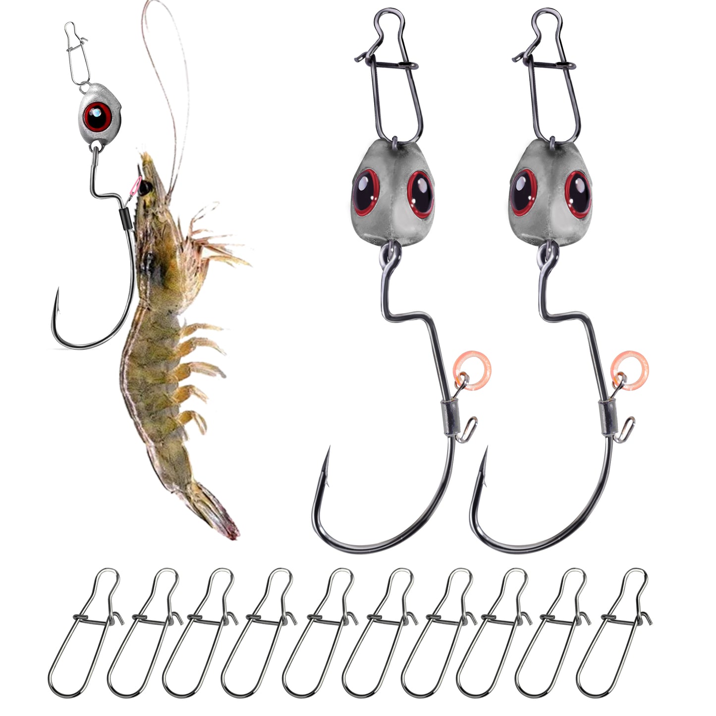  Live Shrimp Hooks Swimbait Live Shrimp Holder Hook EWG Hook