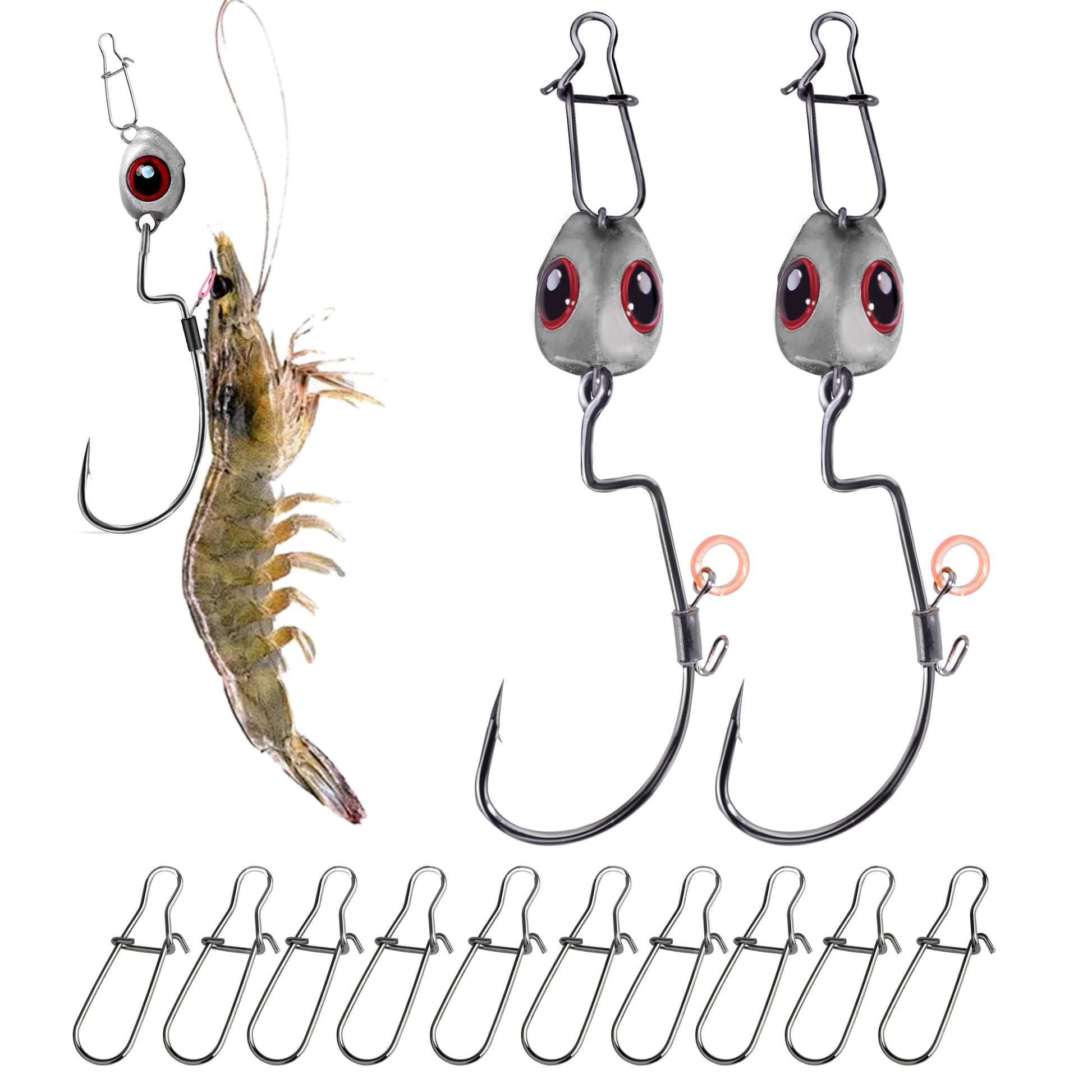  Live Shrimp Hooks Swimbait Live Shrimp Holder Hook EWG Hook