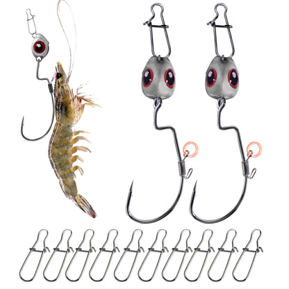  Live Shrimp Hooks Swimbait Live Shrimp Holder Hook EWG Hook