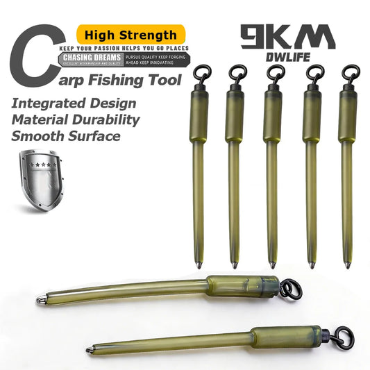 PVA Bag Stems For Carp Fishing 5pcs Translucent Green Quick Change Inline Lead Rubber Tube