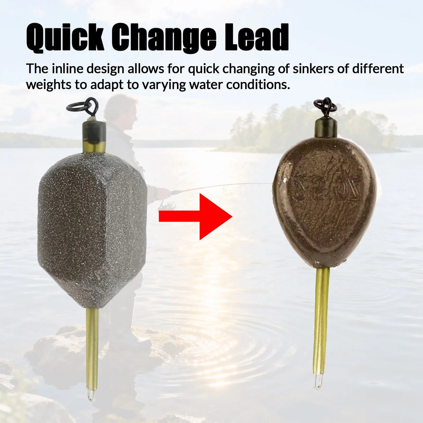 PVA Bag Stems For Carp Fishing 5pcs Translucent Green Quick Change Inline Lead Rubber Tube