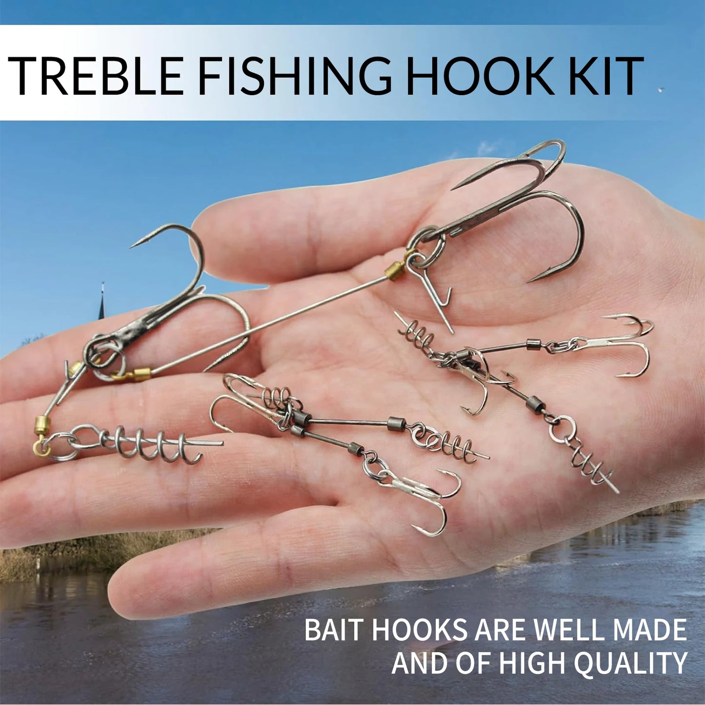 9KM Fishing Stinger Rig for Softbait Pike 1pcs