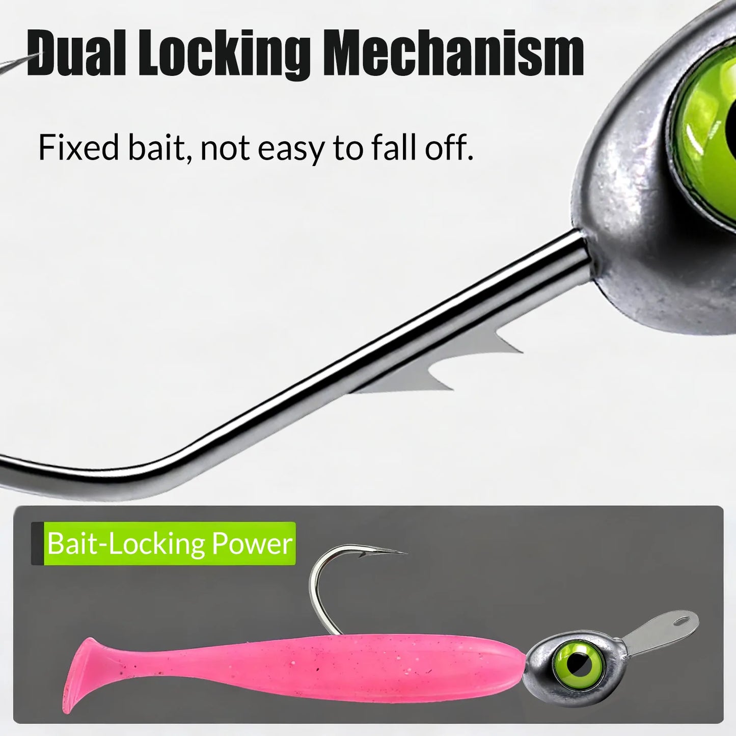 10pcs Shaky Head Jigs Hook with Front Tongue Plate 3.5-10g