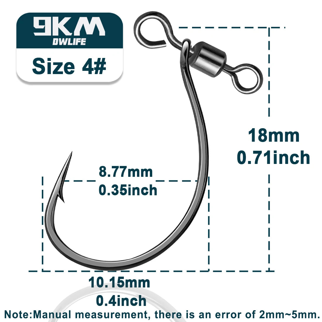 Drop Shot Fishing Hooks Swivels Fishing in-line DropShot Rig Worm Hook – 9km-dwlife
