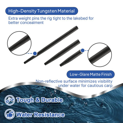9KM Tungsten Rig Sleeve 10pcs Anti Tangle Sleeves Hair Rig Lead Weight Sinking Carp Accessories