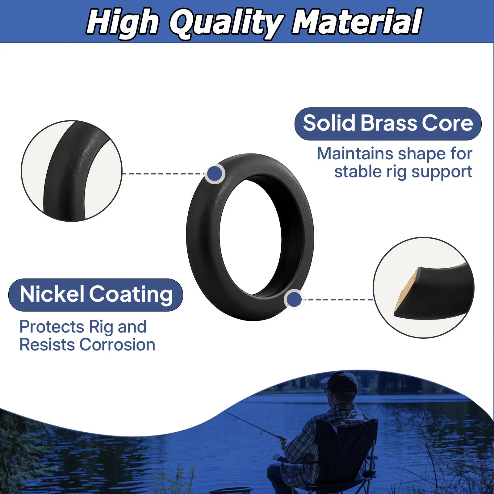 9KM 50-200pcs Carp Rig Rings Fishing Accessories Round Ring For Hair Chod Rig Pop up Bait Boilie Hook