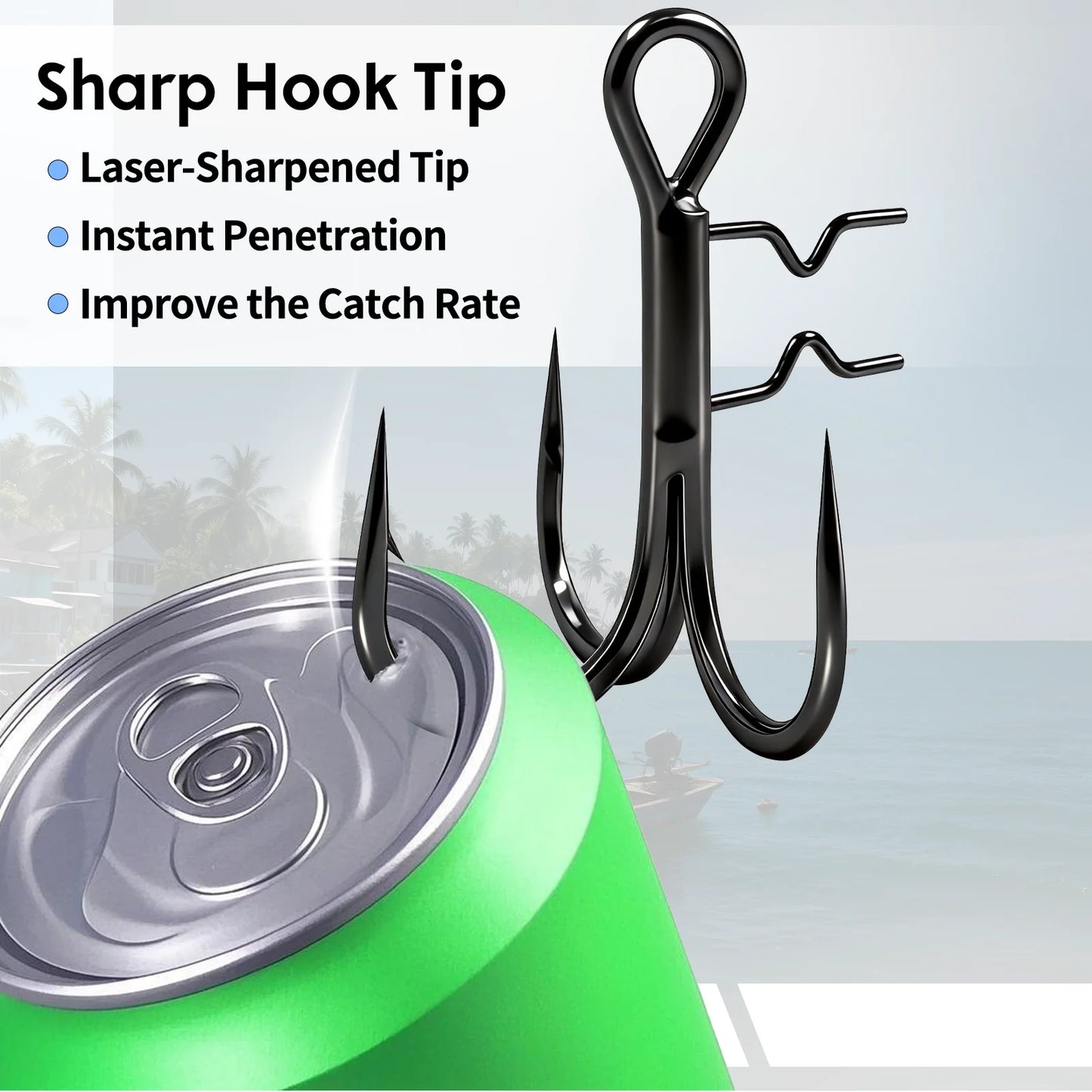 Fishing Treble Hook with Baitholder Spike For Soft Swimbait 5pcs Soft Lure Replacement Hook