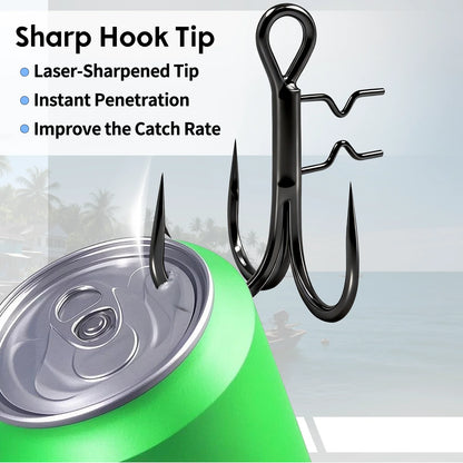 Fishing Treble Hook with Baitholder Spike For Soft Swimbait 5pcs Soft Lure Replacement Hook