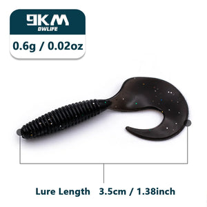 Curly-Tail Swim Bait 15Pcs Grub Worm Silicone Soft Baits Swimbaits for –  9km-dwlife