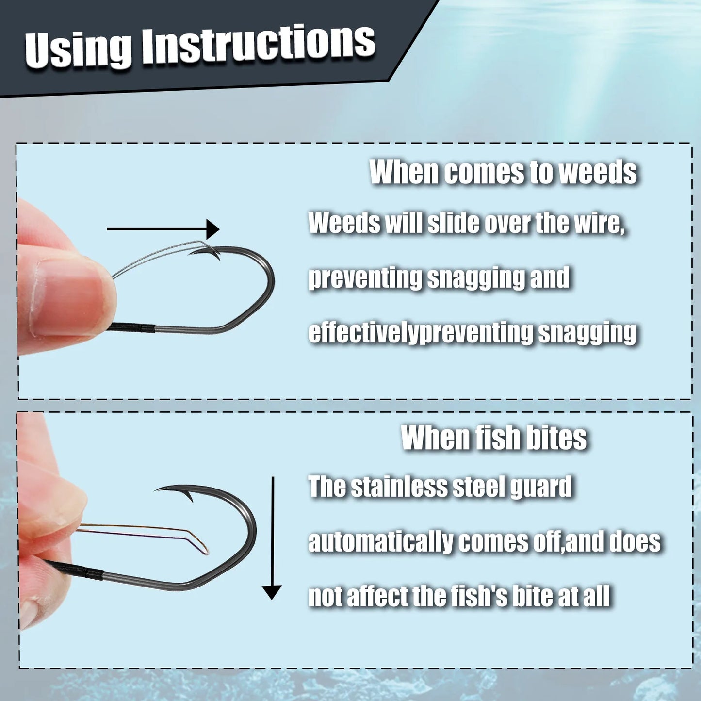 Wacky Weedless Hook 30-90pcs V-Bend Fishing Hook Wacky Rig Hook