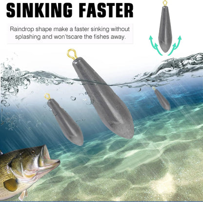 Fishing Weight Sinker 5pcs Drop Shot Fishing Lead Weight