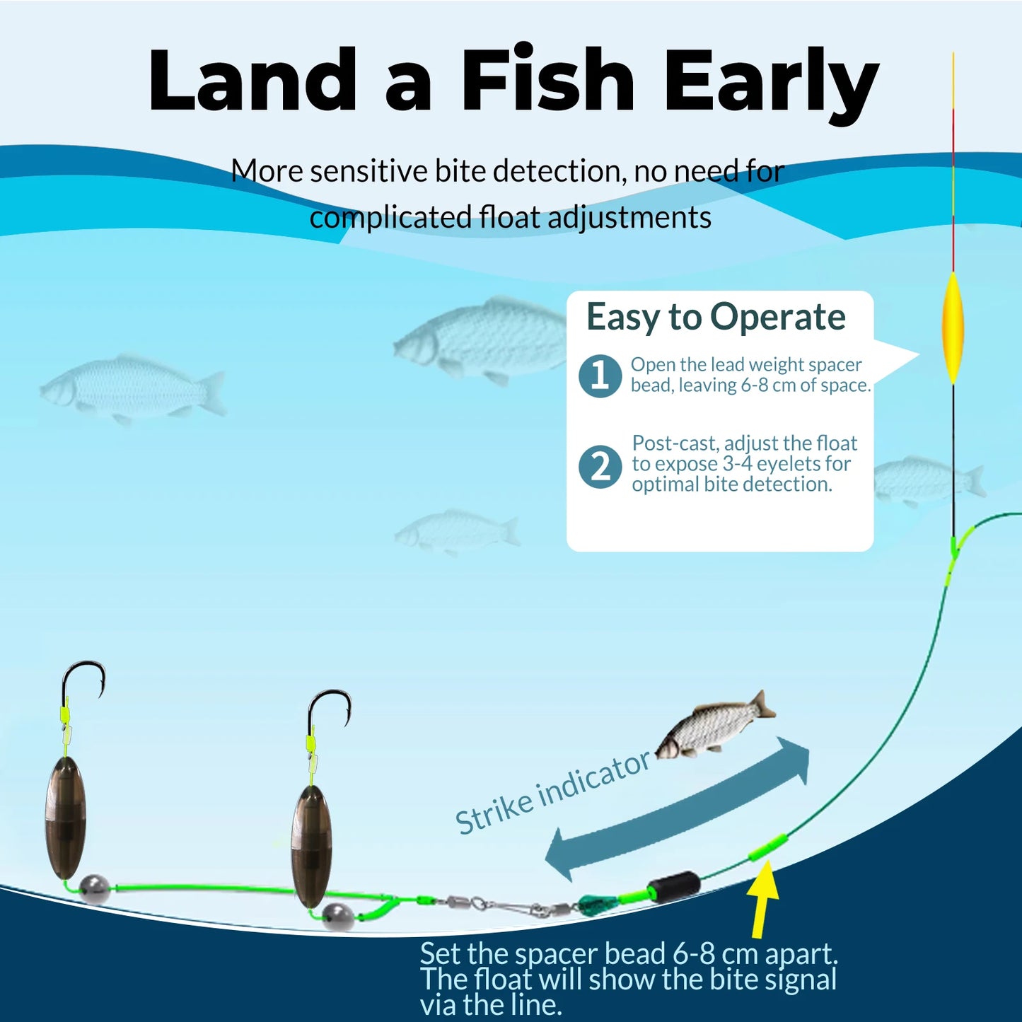 9KM Carp Fishing Accessaries with Hook