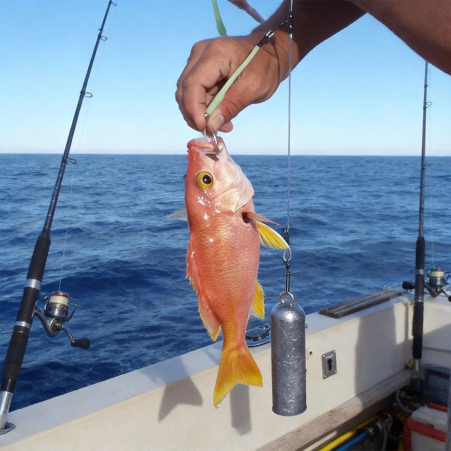 Deep Drop Snapper Rig Pre-Rigged Rigs Snapper Bottom Rig with Glow Tubes Circle Hook