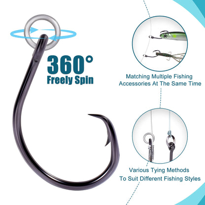 Circle Hooks Fishing with Ringed Eye