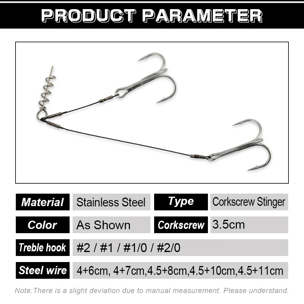 Stinger Rig Pike Stinger Hooks  with Treble Hook 