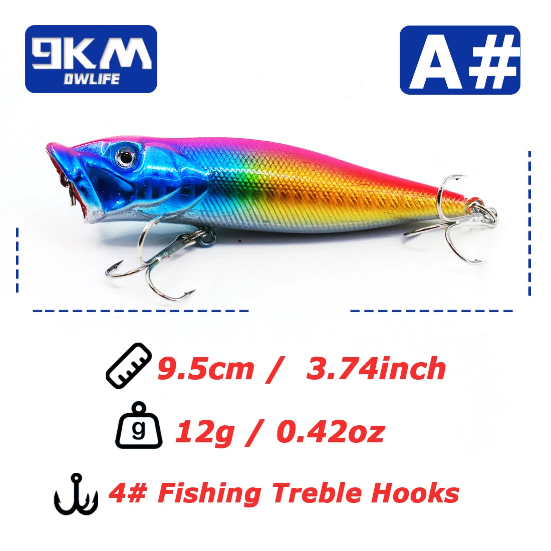 Popper Lure Topwater Fishing Lures 12g Bass Lures Pencil Artificial Ba – 9km-dwlife