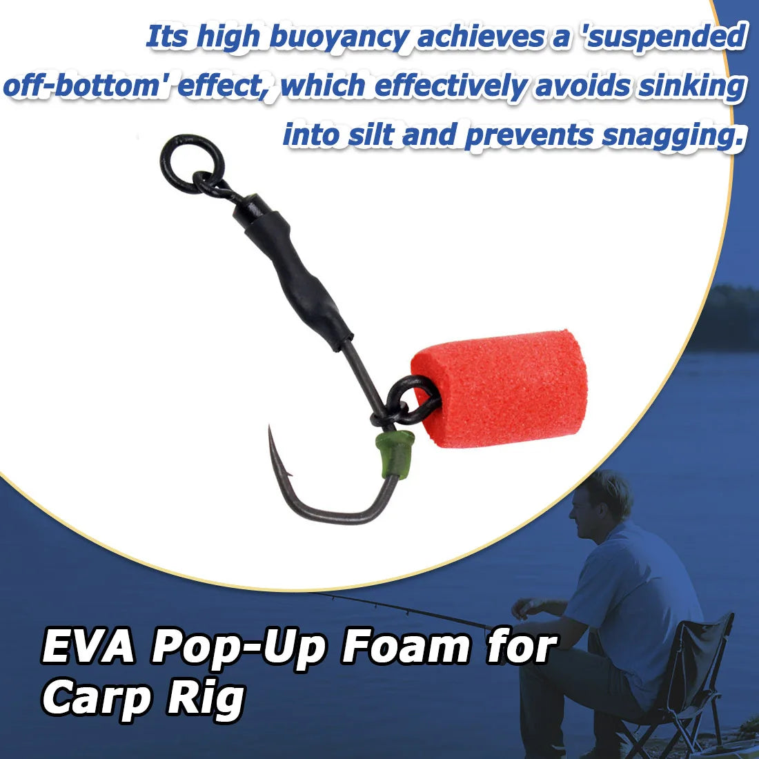 EVA Carp Fishing Foam 5pcs Float Designed for Fly Tackle 8mm Lightweight Portable Tackle Accessory