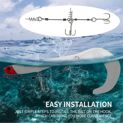 9KM Fishing Stinger Rig for Softbait Pike 1pcs