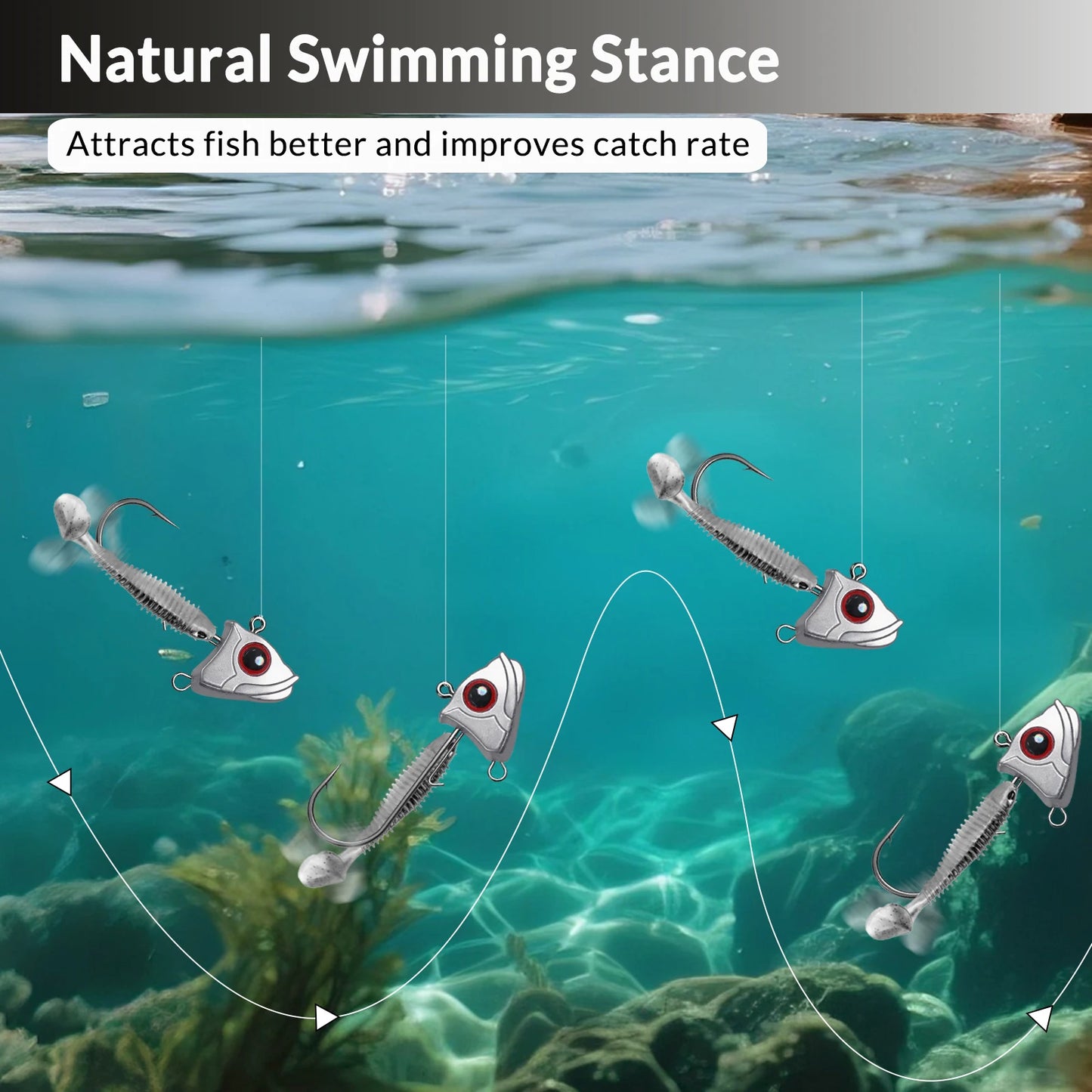 Fishing Jig Head Hook 15pcs