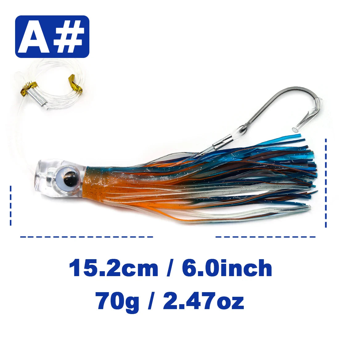 9.5 inch fishing lure skirts suppliers 9KM 6in~9in Saltwater Big Game Trolling Lures Skirted Trolling Jig Off – 9km-dwlife