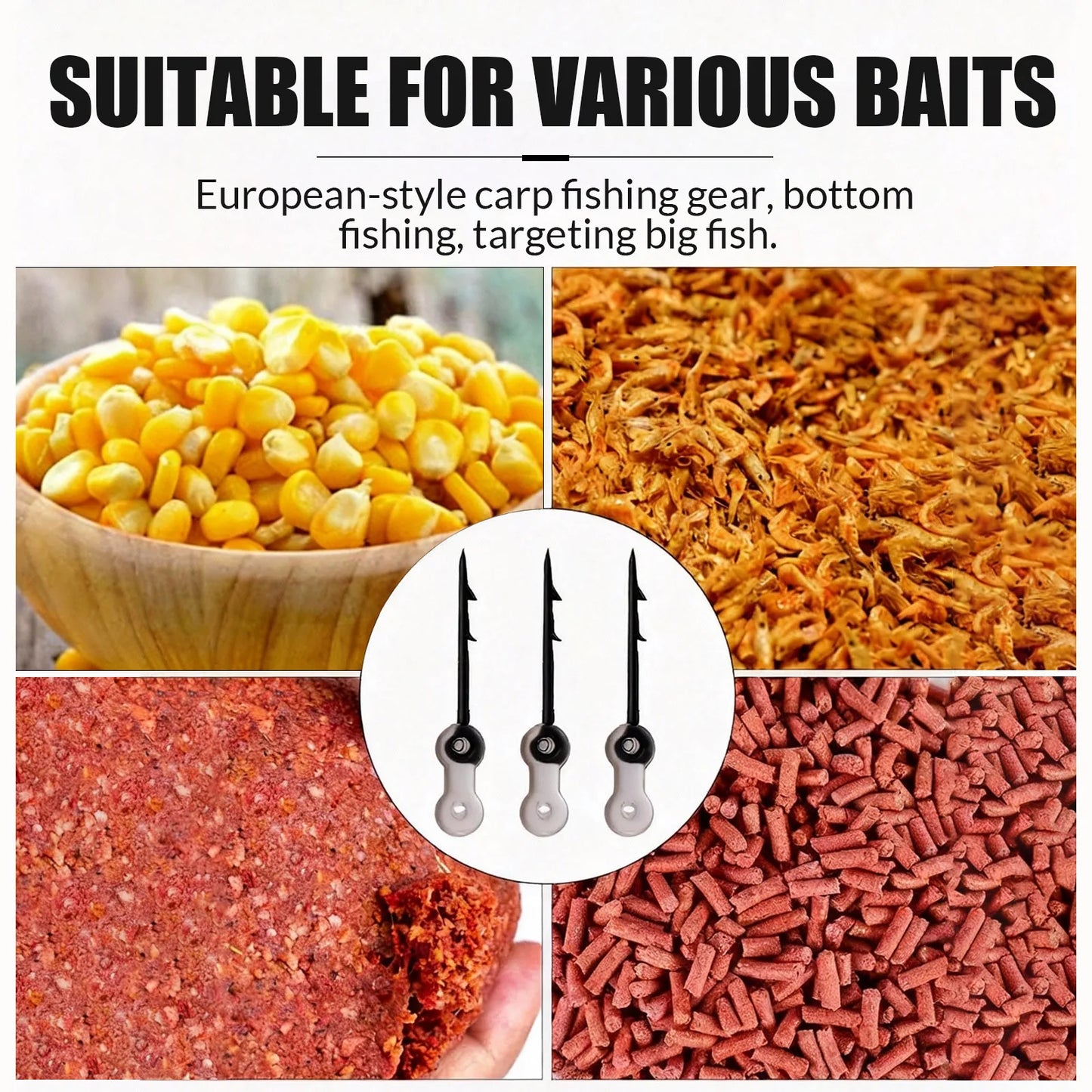 Barbed Silicone Bait Keeper 15-30pcs High Carbon Steel