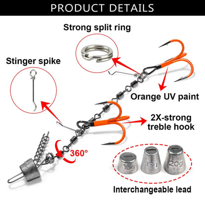 Stinger Rig with UVO Treble Hook