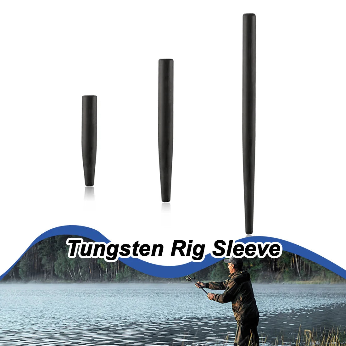 9KM Tungsten Rig Sleeve 10pcs Anti Tangle Sleeves Hair Rig Lead Weight Sinking Carp Accessories