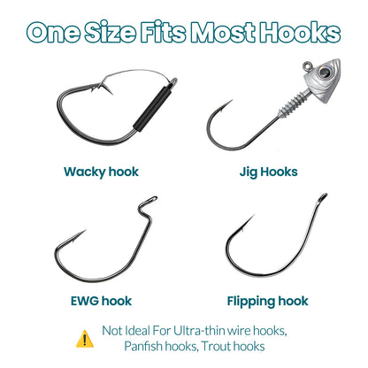 Fishing Bait Pegs Stoppers 100-300PCS Silicone Soft Plastic Bait Keeper Pegs