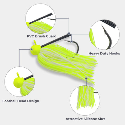 Chatterbaits Rubber Jig Lure PVC Blades Swimbait Jig