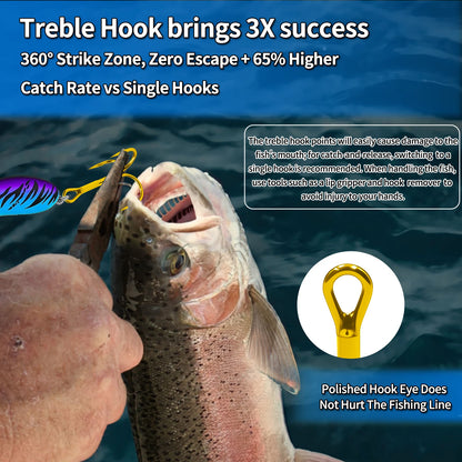 9KM Fishing Treble Hook 25pcs Gold Triple Hook Fishing Lure Replacement Hook for Saltwater 