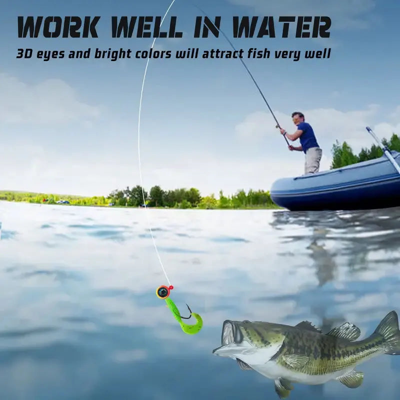 Jig Heads Hook 3D Eyes Fishing Hooks