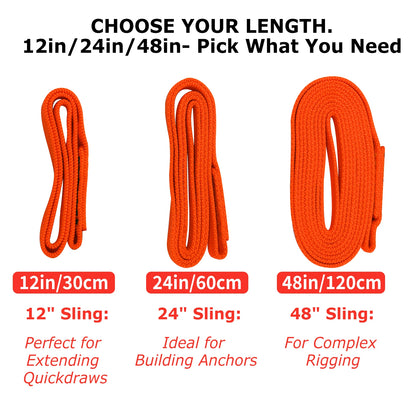 Climbing Sling 1-3pcs 16mm Nylon Webbing 22kN