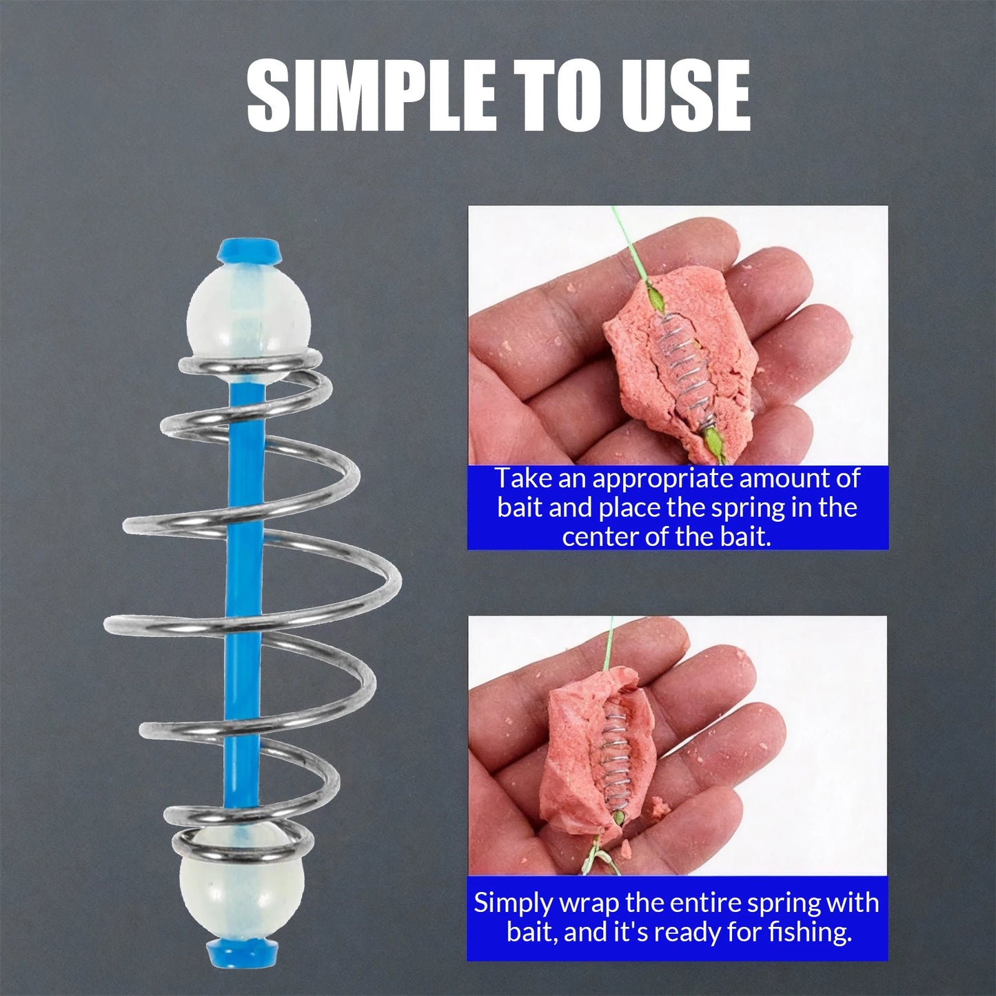 9KM Fishing Sliding Bait Cage Rig 15pcs with Luminous Beads