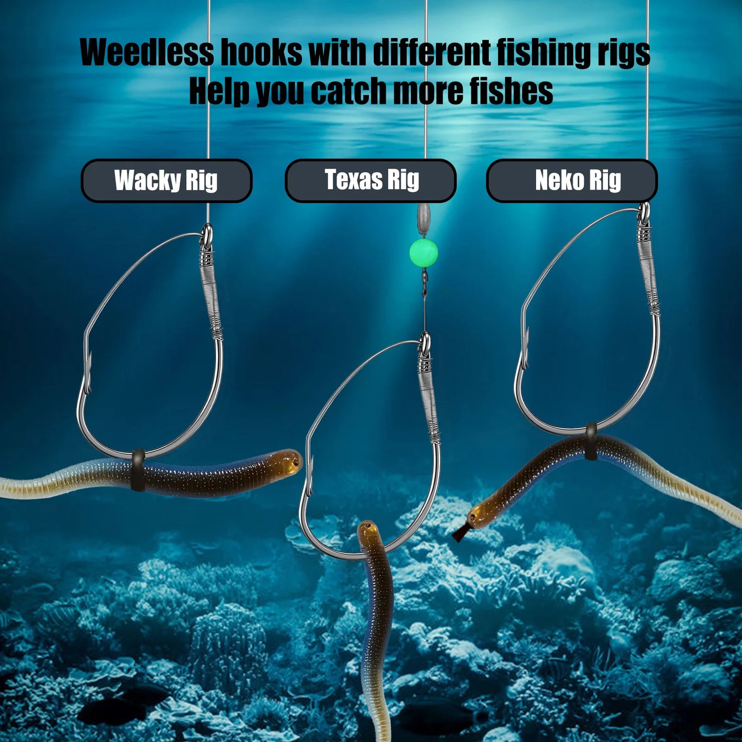 Weedless Wacky Rig Hooks