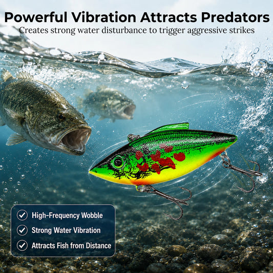 9KM Lipless Crankbait Fishing Lures 3pcs Rattle Baits with High Vibration Action Loud Sound Sinking Hard Baits