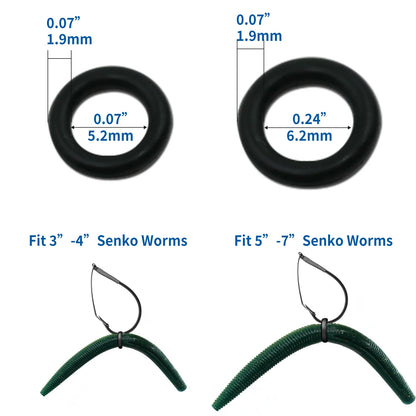 Wacky Rig Tool and 50 PCS Worm O-Rings