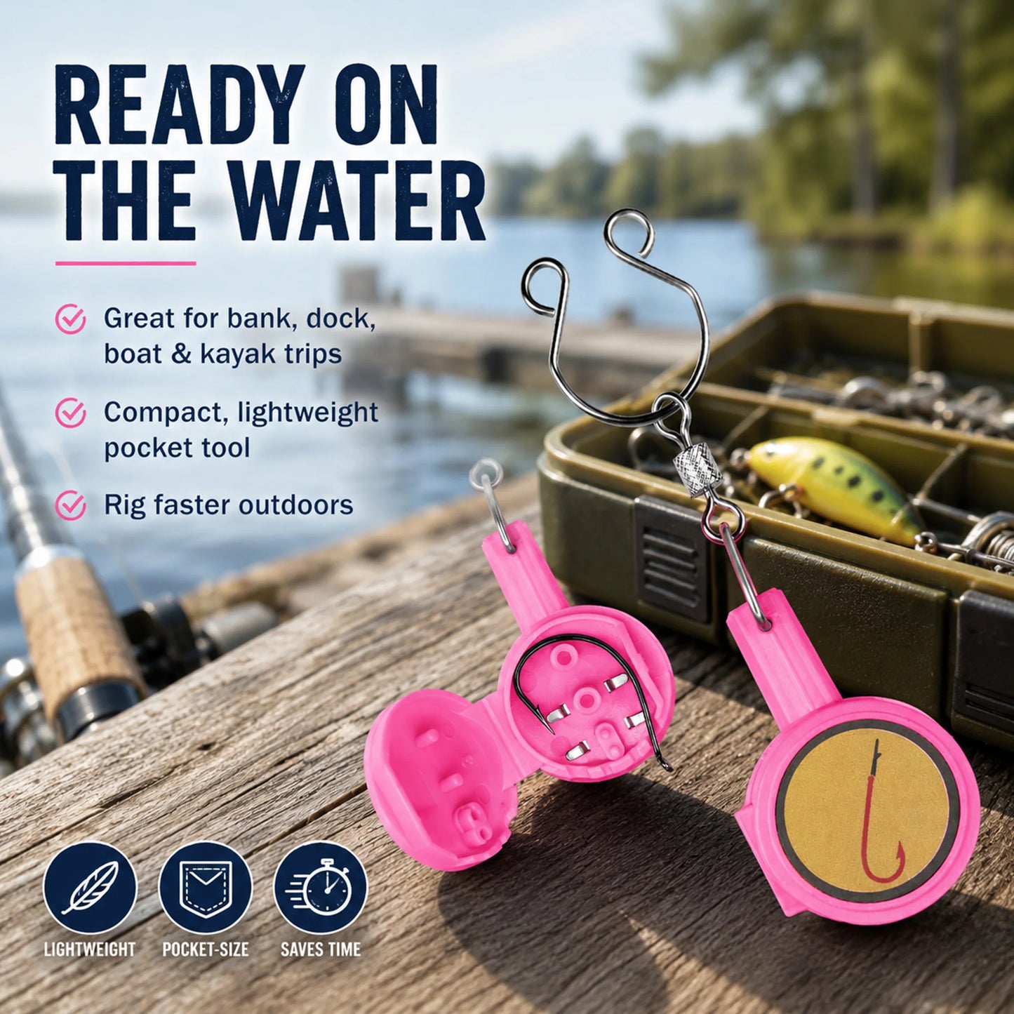 Fishing Knot Tying Tool 5pcs Fly Fishing Accessories for Tying Line to Fish Hooks Tie Knots Quick and Easy Tool