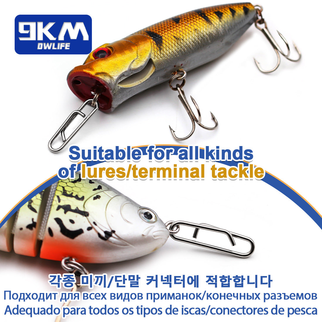 clips for fishing lures Fishing Clip Power Clips 50~200Pcs Stainless Steel Fishing Snap Saltwa – 9km-dwlife