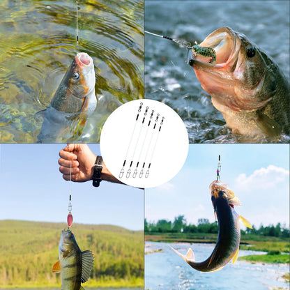 9KM Fluorocarbon Fishing Leader Set with Rolling Snap Swivels