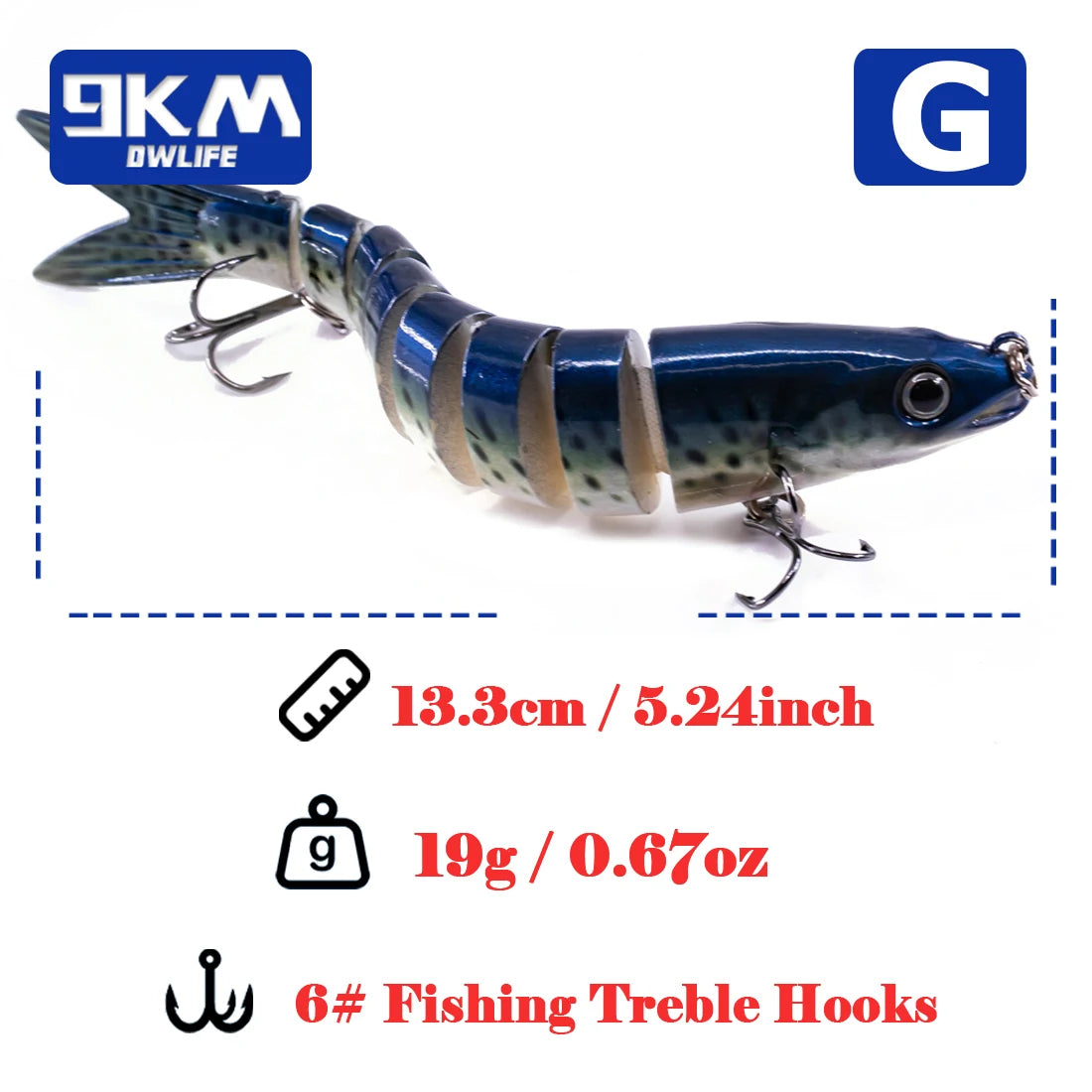 are multi jointed fishing lures a gimmick Fishing Lures for Bass Trout Topwater Fishing Lure Multi Jointed Lifel – 9km-dwlife
