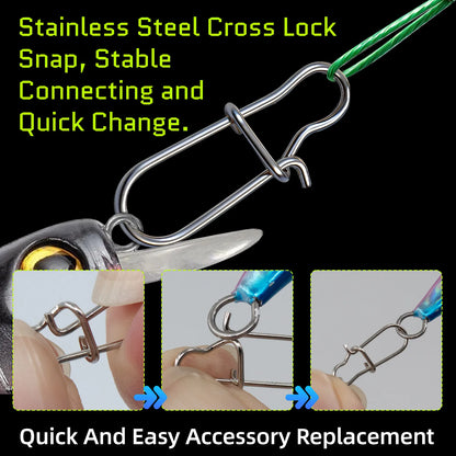 Fishing Wire Leader 30-50pcs Stainless Heavy Duty Wire Leader