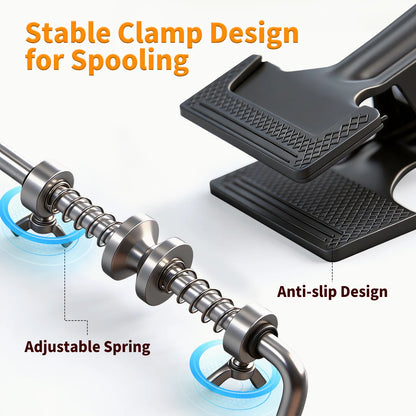 9KM Fishing Line Spooler Portable Fishing Line Winder Machine with Adjustable Tension Control No Line Twist Spooling Station