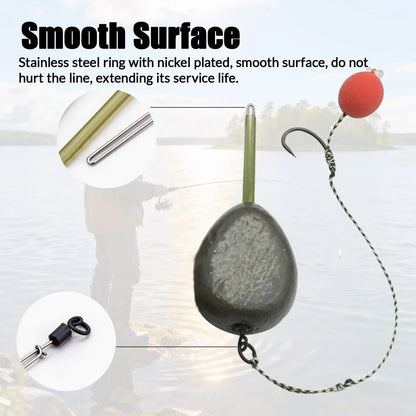 PVA Bag Stems For Carp Fishing 5pcs Translucent Green Quick Change Inline Lead Rubber Tube