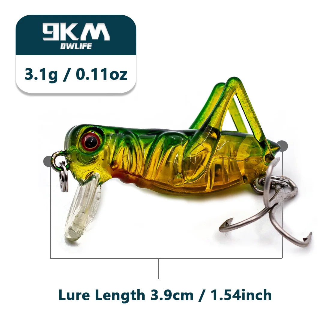 9KM Fishing Lures 3.1g Cricket Shape Lures Crankbait Bass Fishing Hard – 9km-dwlife 9KM Fishing Lures 3.1g Cricket Shape Lures Crankbait Bass Fishing Hard – 9km-dwlife