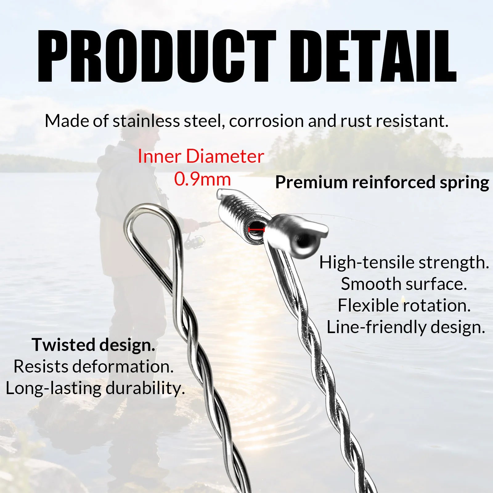 Fishing Balance Connector 50pcs T-Shape Fishing Wire Arm Anti-Tangle