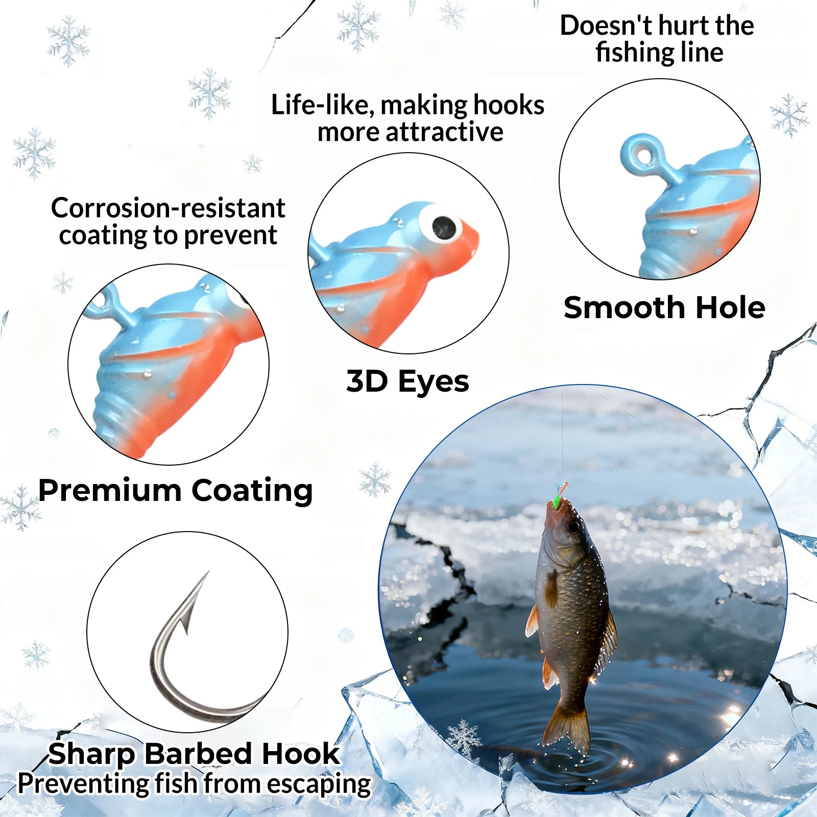 Ice Fishing Jig Set 20-28pcs Ice Fishing Lures