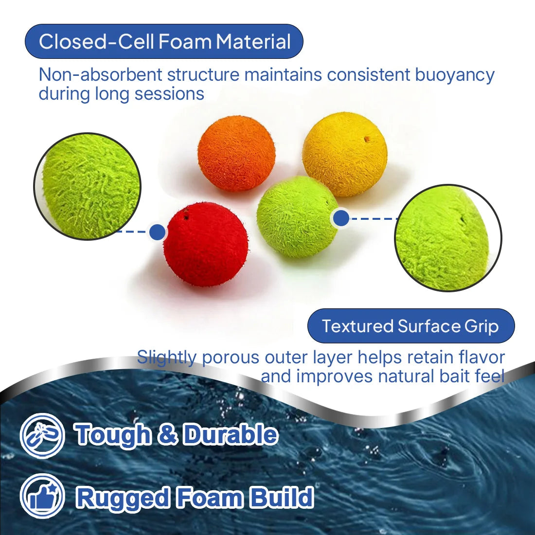 9KM 30pcs Carp Fishing Bait Foam Pop Up Soft Pellets Boilies Eggs/Floating Ball Beads Feeder Artificial Carp Baits 8-14mm